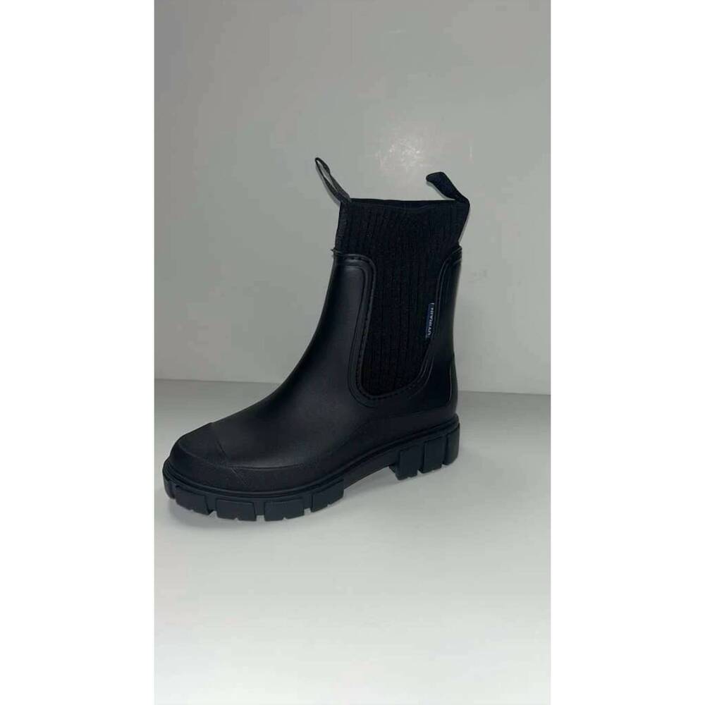 NEW HENRY FERRERA women's uyirin rubber & sock rain boot in black